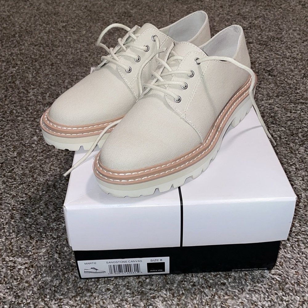 Stylish Cream Chunky Sole Oxfords